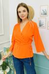 156442 Saten Baglamali Bluz